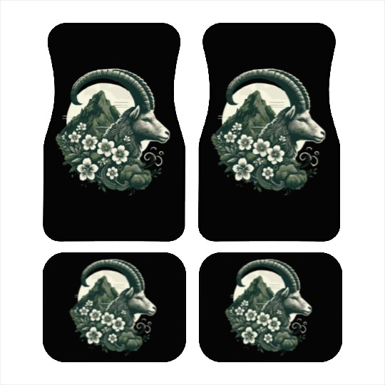 Capricorn Zodiac Sign - Mountain Goat Astrology Car Mats