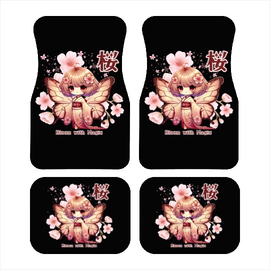 Bloom with Magic - Kawaii Sakura Fairy Car Mats