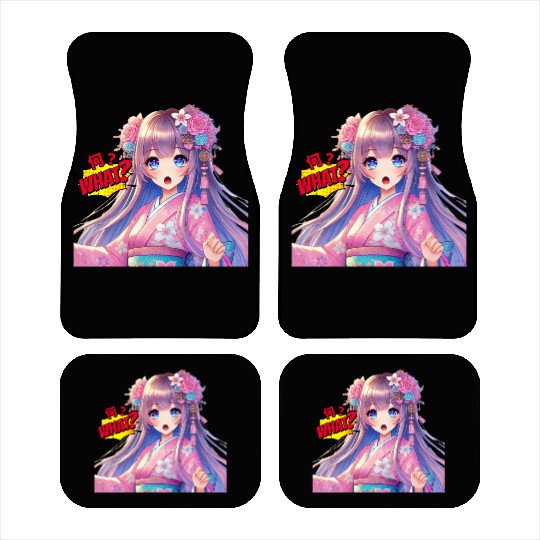 Kawaii Kimono Girl Car Mats