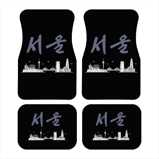 Seoul | Minimalist Korean Aesthetic City Name Desi Car Mats