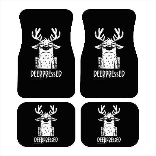 Deerpressed Tired Deer Sarcastic Novelty Funny Hum Car Mats