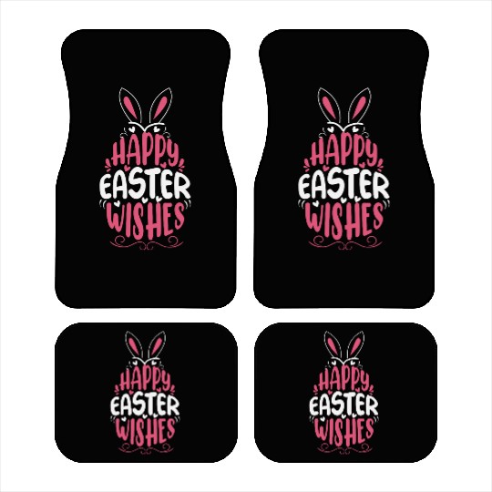 Happy Easter Wishes, Cute Bunny, Spring Celebratio Car Mats