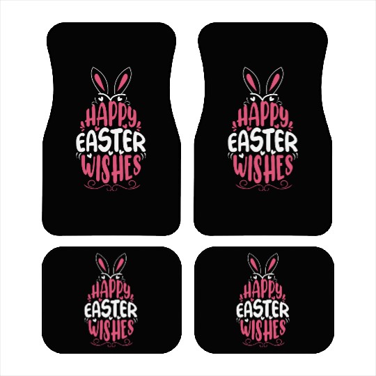 Happy Easter Wishes, Cute Bunny, Spring Celebratio Car Mats