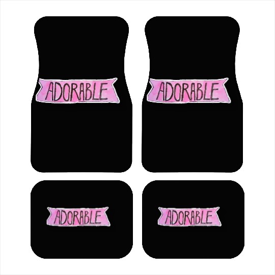 Adorable Cute Typography Car Mats