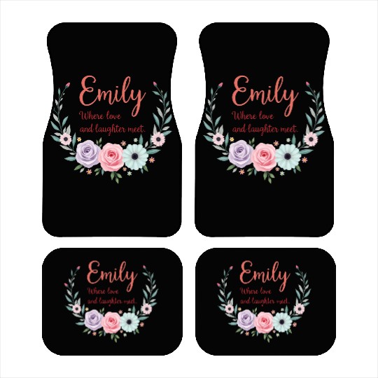 Emily, where love and laughter meet Car Mats