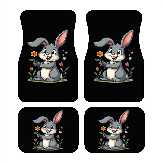 Funny Easter Bunny Cute Bunny Easter Car Mats