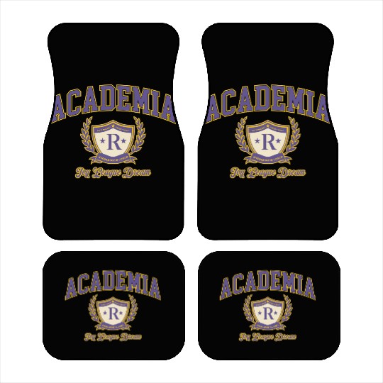 Academia Aesthetic College Logo - Vintage Universi Car Mats