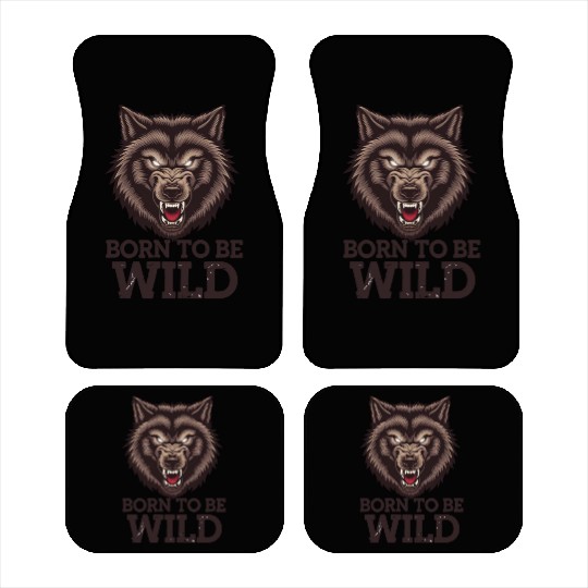 Born to Be Wild Wolf: Untamed Alpha Spirit Car Mats