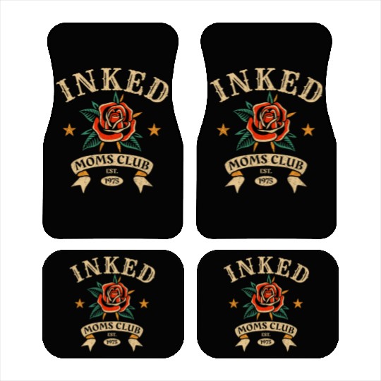 Inked Moms Club – Tattoo Rose Emblem Car Mats