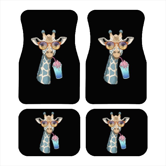 Funny Silly Animals Cute Cartoon Comedy Design Car Mats