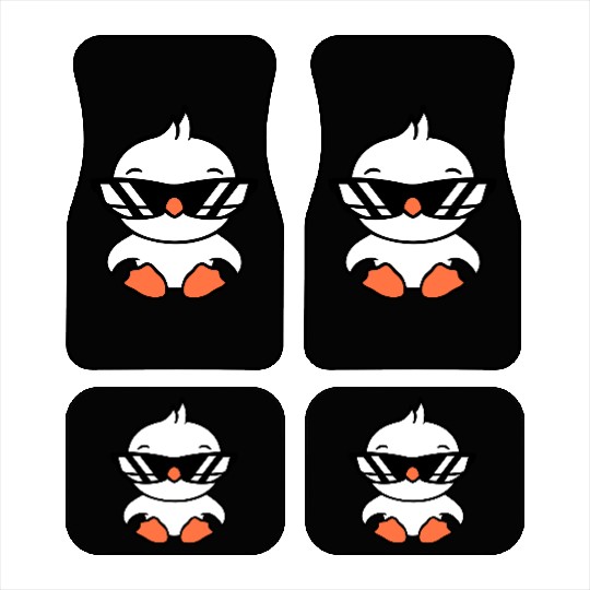 Bird Sunglasses Cool Black Glasses Coolness Duck Car Mats