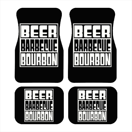 Beer Barbeque Bourbon Car Mats