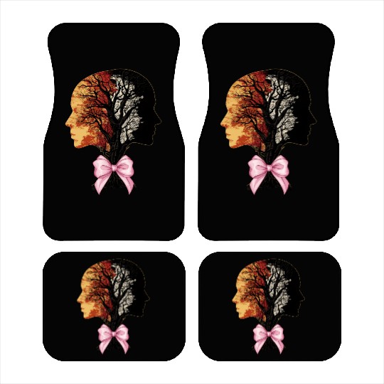 Coquette Bow Genealogy DNA Tree Family History Car Mats