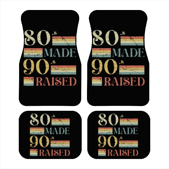 Classic 80's Made 90's Raised old vintage retro Car Mats