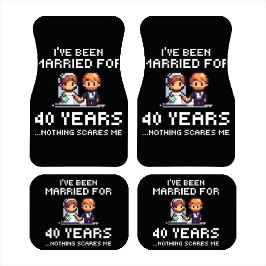 Couples Married 40 Years - Funny 40th Wedding Anni Car Mats