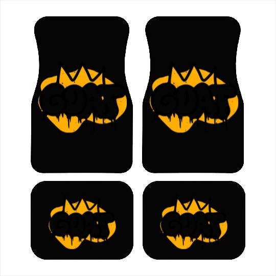 Minimalist Graffiti Art Featuring Bold GOAT Car Mats