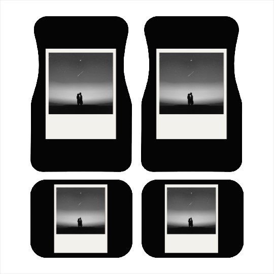 Starry Night Embrace Couple Polaroid Car Mats