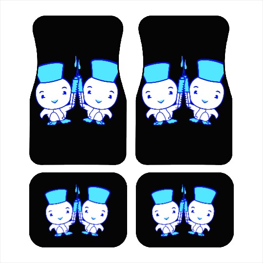 2 Duck Team nurse doctor syringe hospital sweet Car Mats