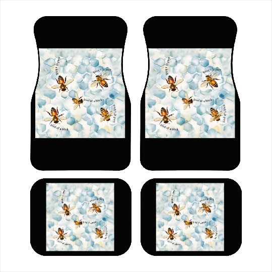 Bumble bee be kind of a bitch funny bug insect Car Mats