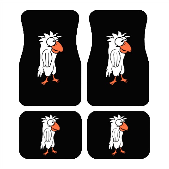 Parrot bird looks funny stupid scared confused fun Car Mats