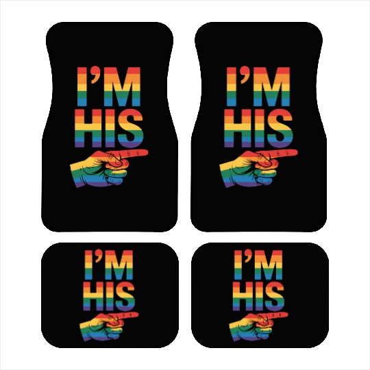 I'm His Gay Couple Matching LGBTQ Pride Car Mats