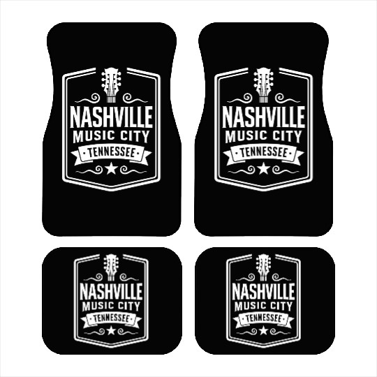 Nashville Music City Guitar Tennessee Car Mats