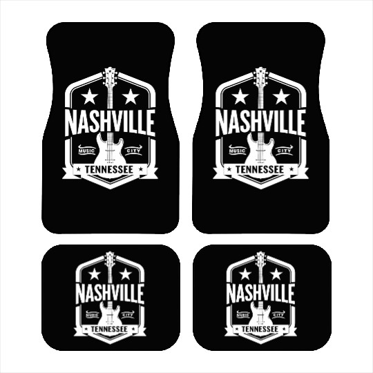 Nashville Music City Guitar Tennessee Car Mats