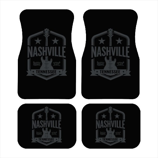 Nashville Music City Guitar Tennessee Car Mats
