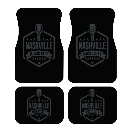 Nashville Music City Guitar Tennessee Car Mats