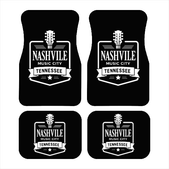 Nashville Music City Guitar Tennessee Car Mats