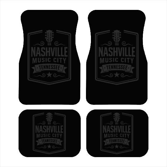 Nashville Music City Guitar Tennessee Car Mats