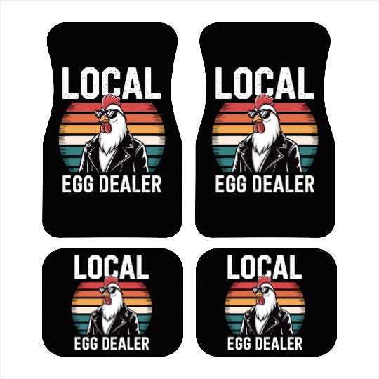 Local Egg Dealer Easter Sunday Retro Chicken Farm Car Mats