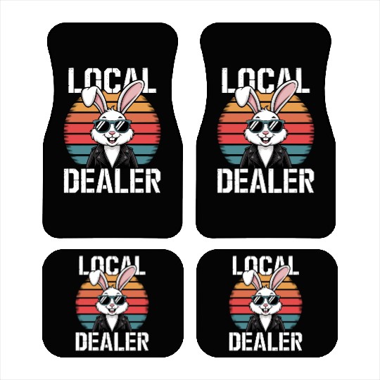 Local Egg Dealer Easter Bunny Vintage Farmer Car Mats