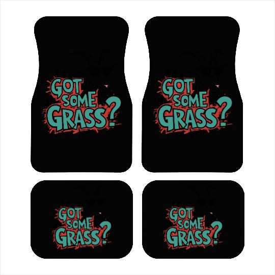 Goat Some Grass? Meme Goat Energy Car Mats