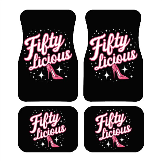 Fifty-licious Squad Matching 50th Birthday Car Mats