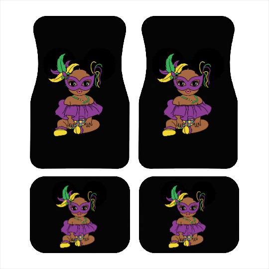 Mardi Gras Baby Girl Costume Design Car Mats