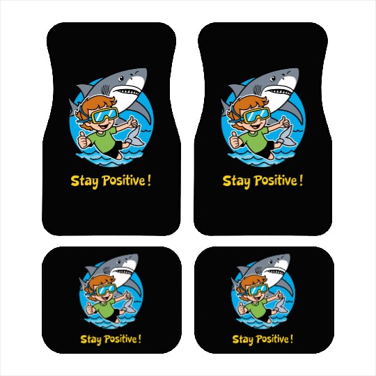 Stay Positive | Motivational Typography & Inspirat Car Mats