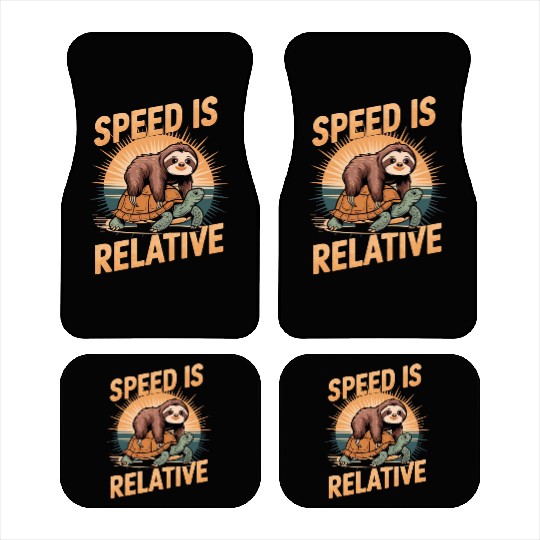 Speed Is Relative – Sloth & Turtle Car Mats