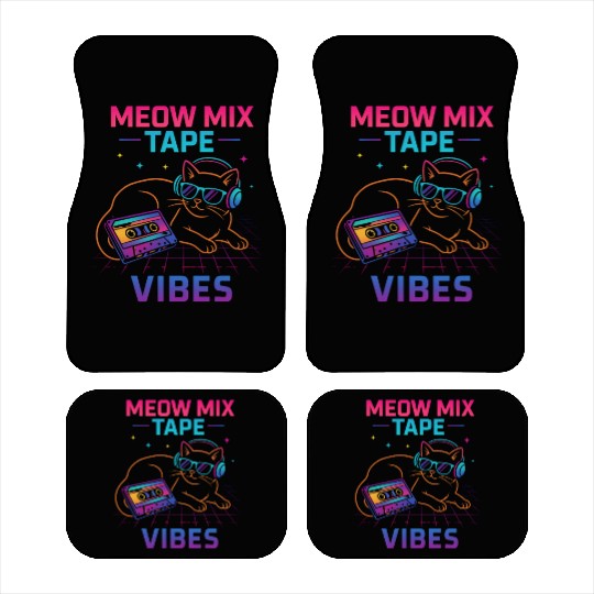 Meow Mix Tape Vibes Retro Cat Car Mats