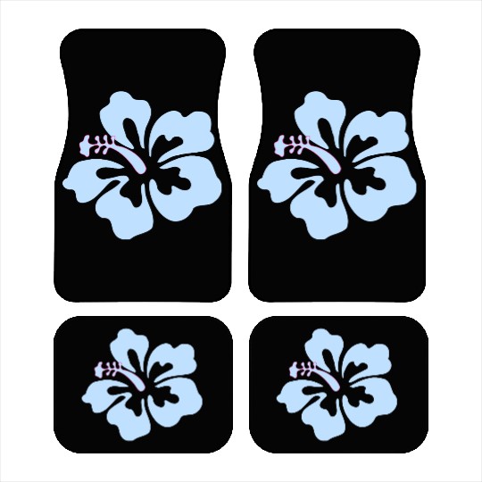 Blue hibiscus flower Car Mats