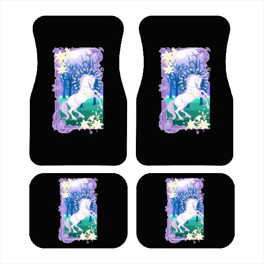 Unicorn fantasy lilac moon Car Mats
