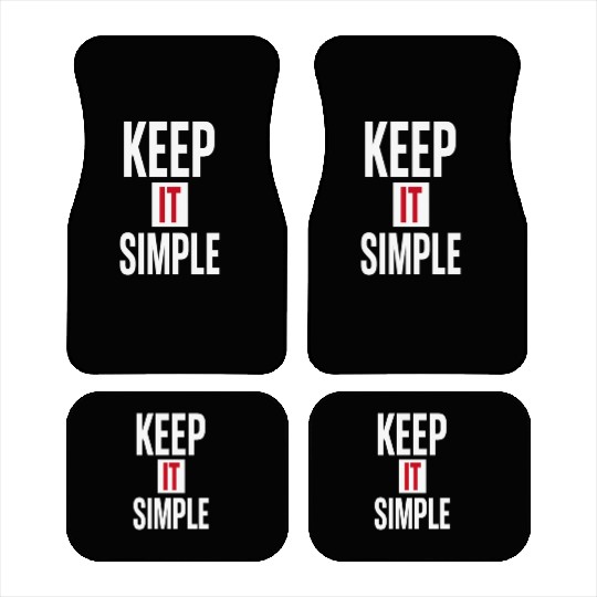 Keep It Simple – Minimalist Quote Car Mats