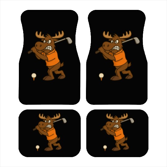 Angry Golf Moose Car Mats