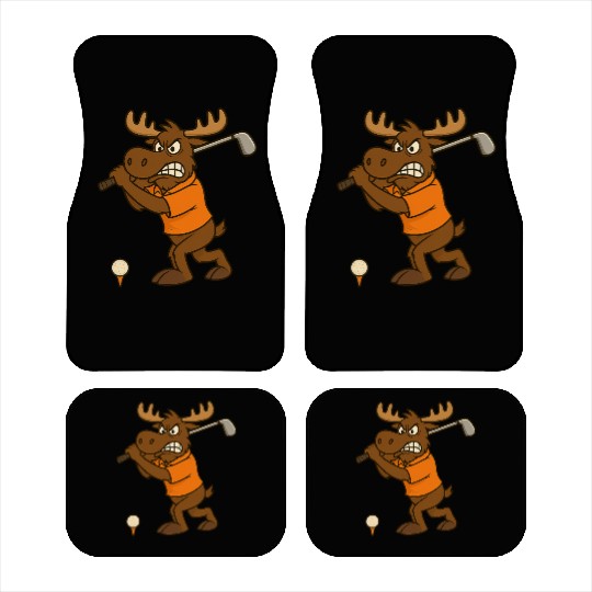 Angry Golf Moose Car Mats