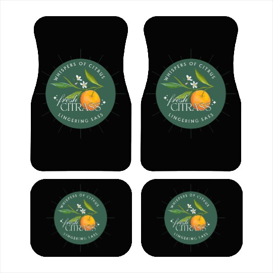 Elegant Citrus Branding Design Car Mats