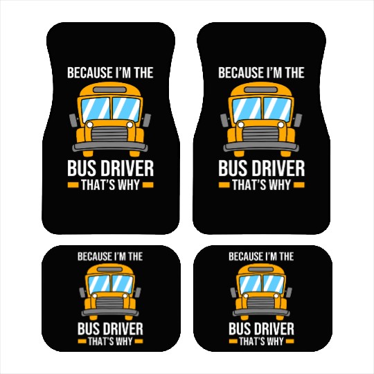 School Bus Driver Funny School Bus Car Mats