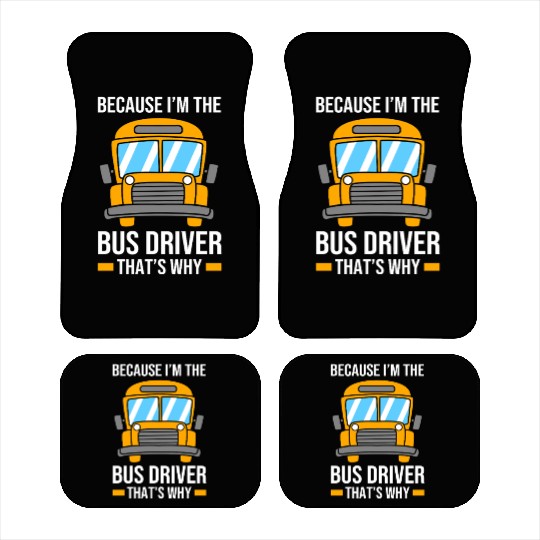 School Bus Driver Funny School Bus Car Mats