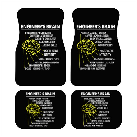 Enginee's brain anatomy for engineer engineering Car Mats