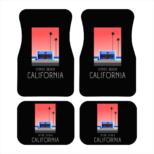 Retro Venice Beach California Car Mats