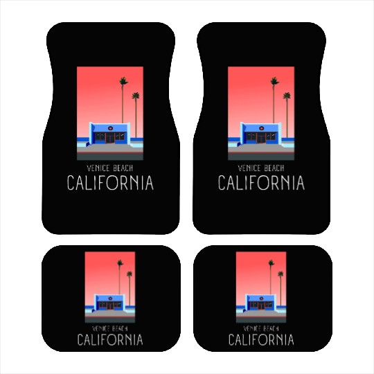 Retro Venice Beach California Car Mats